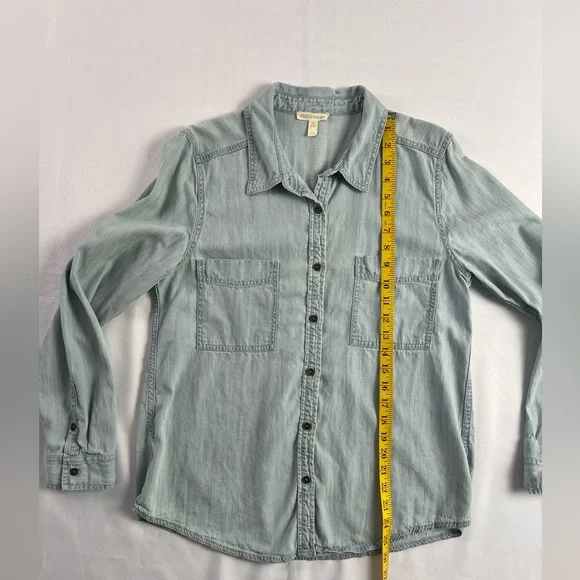 Eileen Fisher Chambray Button Down Shirt - Picture 9 of 11